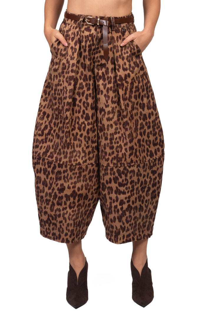 Dixie - Pantalone barrel ampio animalier Art. P067B170