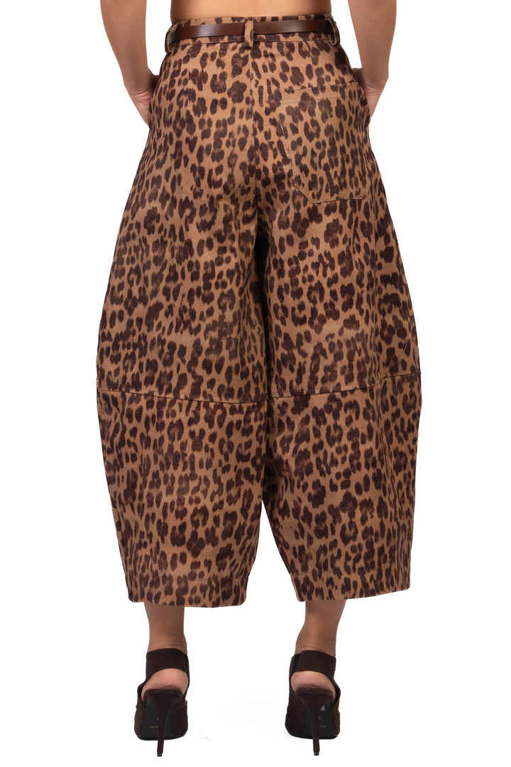 Dixie - Pantalone barrel ampio animalier Art. P067B170