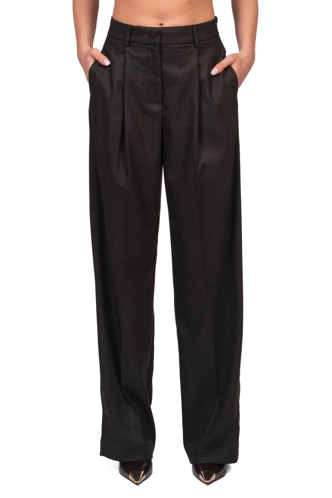 Vicolo - Pantalone palazzo spigato Art. TAC1598