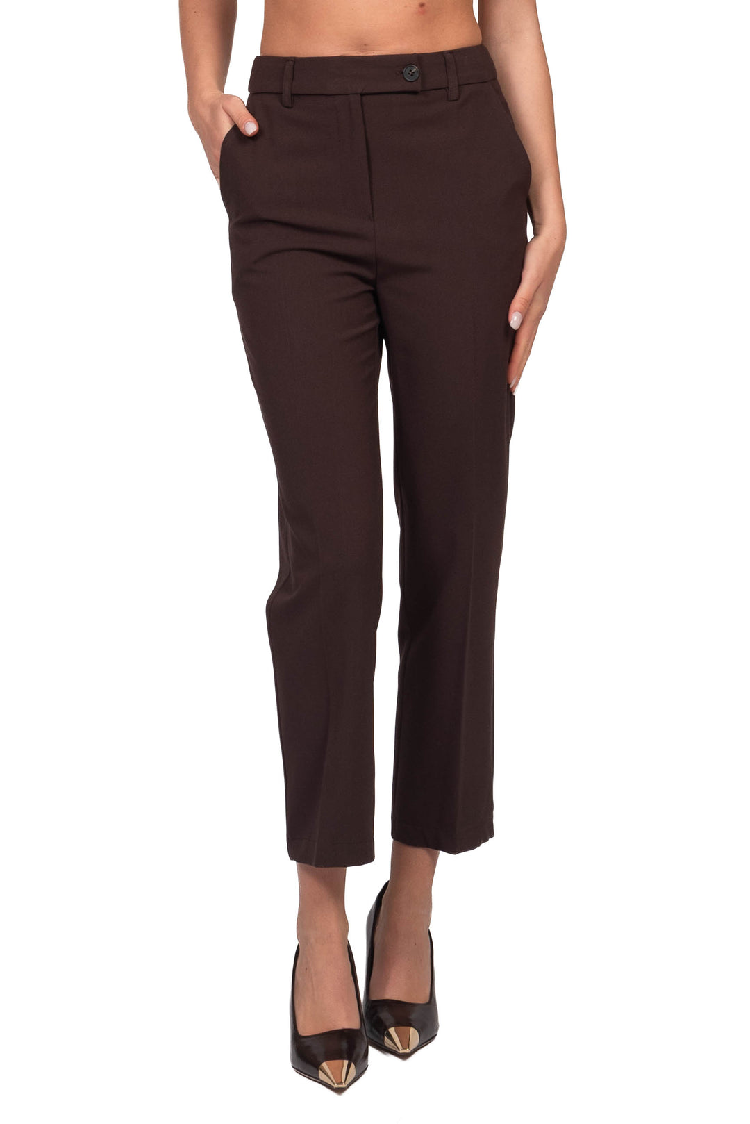 Tensione In - Pantalone sigaretta chiusura asimmetrica Art. 27P6449