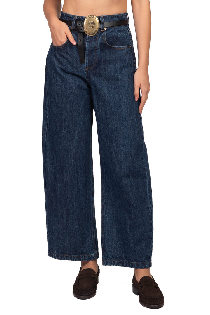 Tensione In - Jeans semi-barrel con cintura Art. W26P746