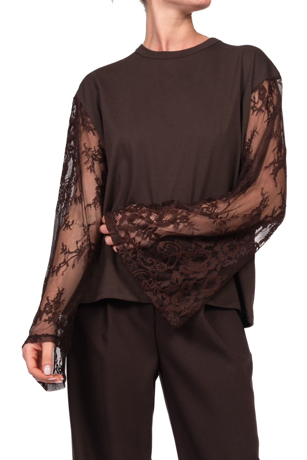 Vicolo - T-Shirt manica pizzo a campana Art. UAC0197