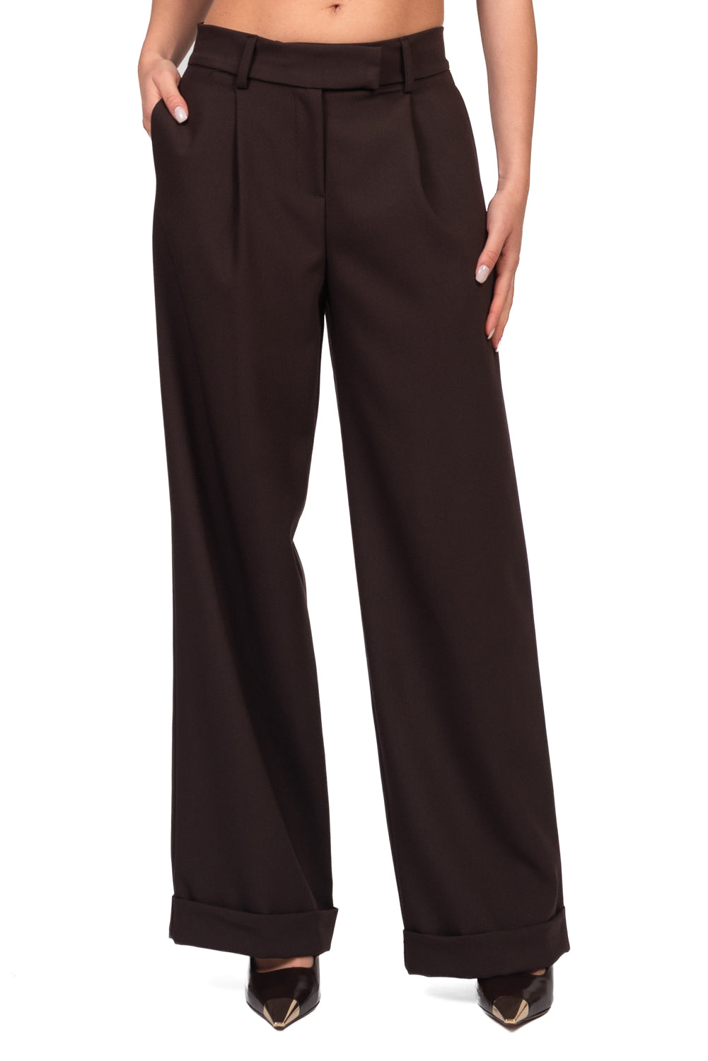 Tensione In - Pantalone palazzo con risvolto Art. 27P6591