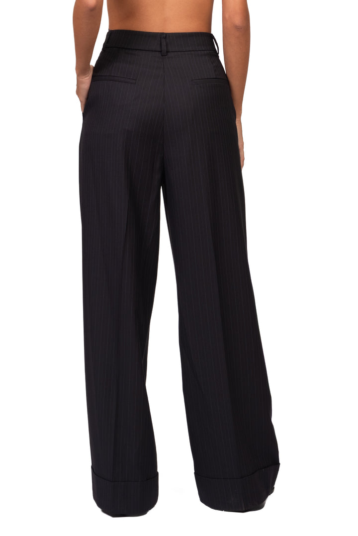 Vicolo - Pantalone gessato con risvolto Art. TAC0218