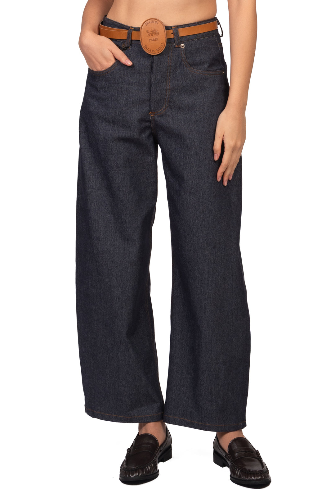 Tensione In - Jeans semi-barrel con cintura Art. W26P259