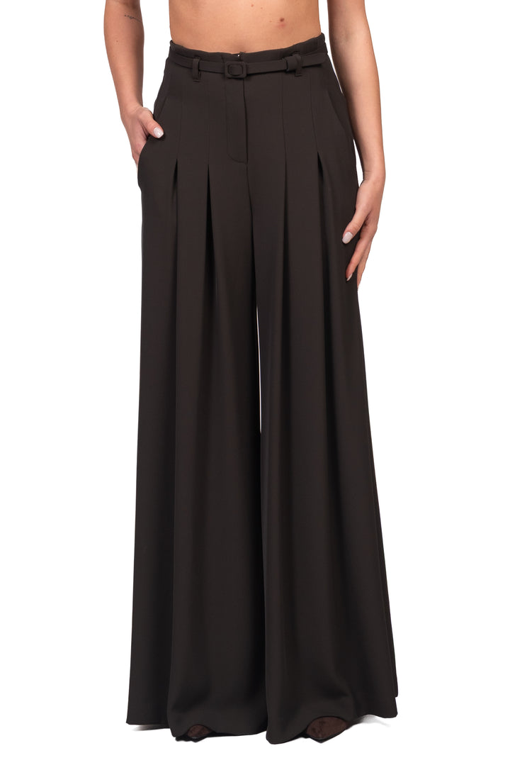 Imperial - Pantalone palazzo in crepe con cintura Art. P3ZQMHX