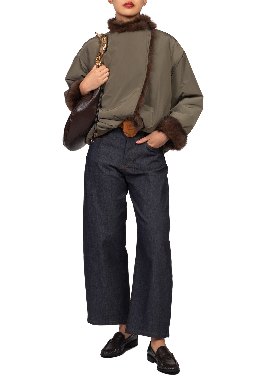 Tensione In - Jeans semi-barrel con cintura Art. W26P259