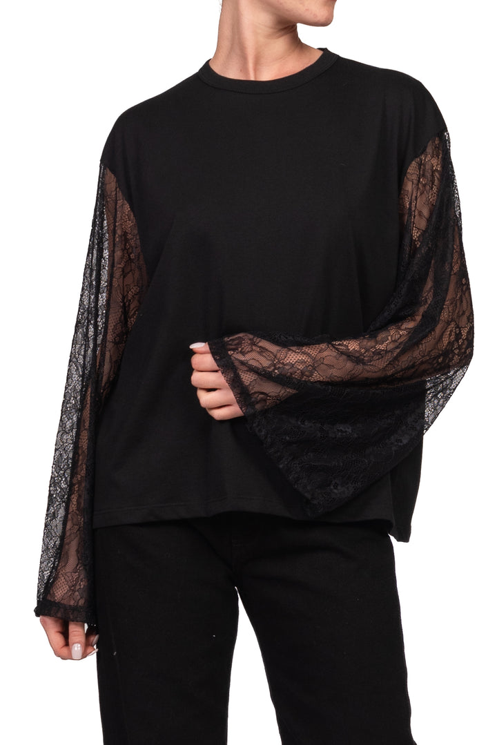 Vicolo - T-Shirt manica pizzo a campana Art. UAC0197