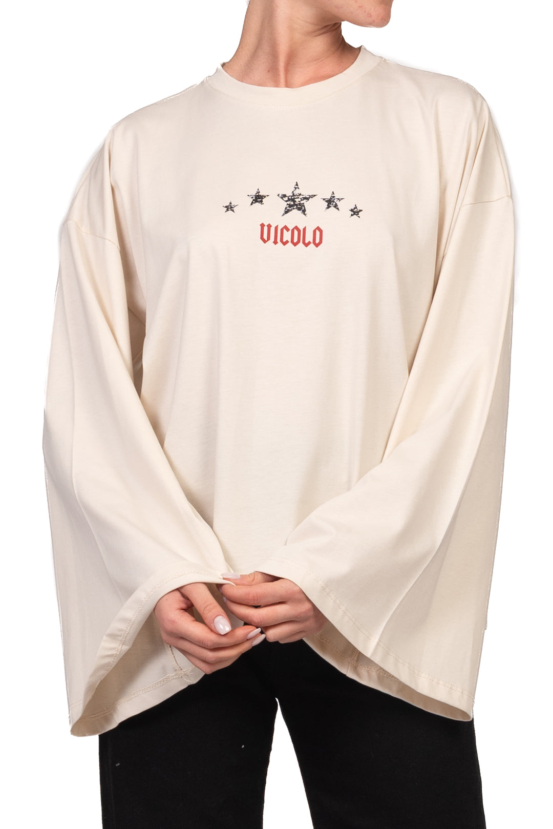 Vicolo - T-Shirt stampa manica campana Art. RAC0361