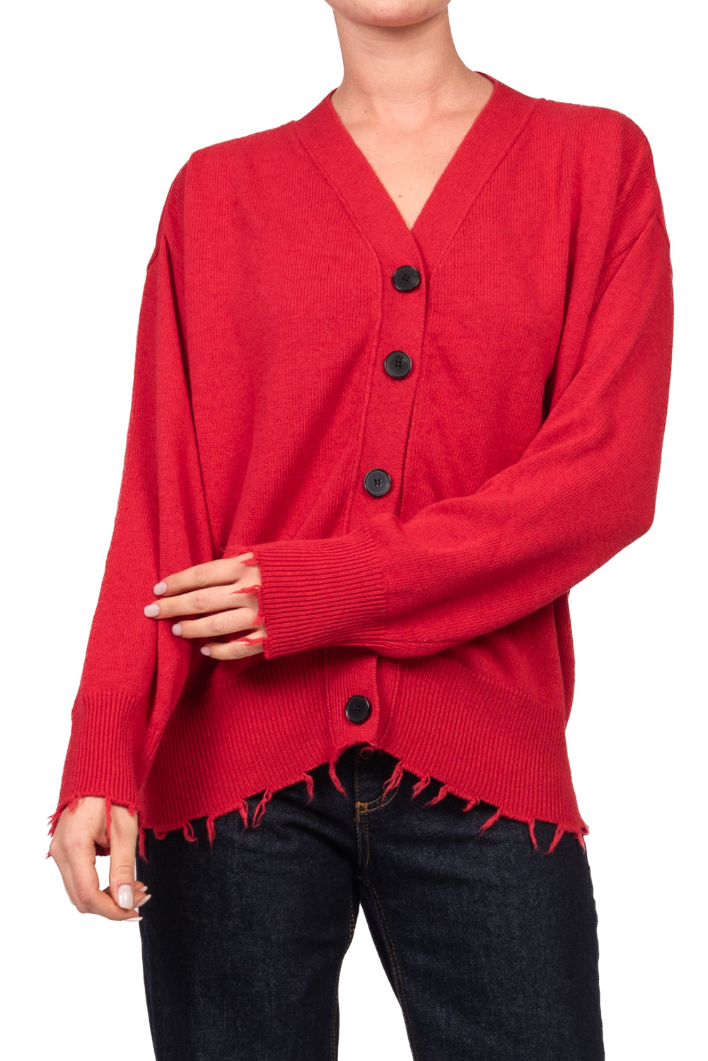 Vicolo - Cardigan scollo v sfrangiato Art. 7AC7222