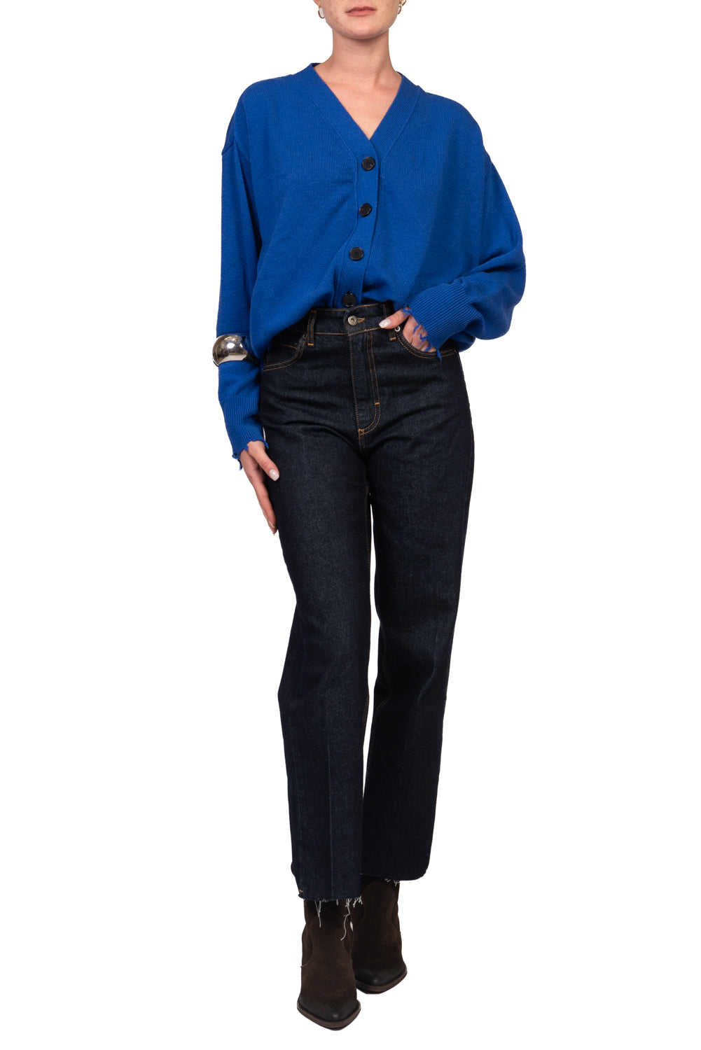 Vicolo - Cardigan scollo v sfrangiato Art. 7AC7222
