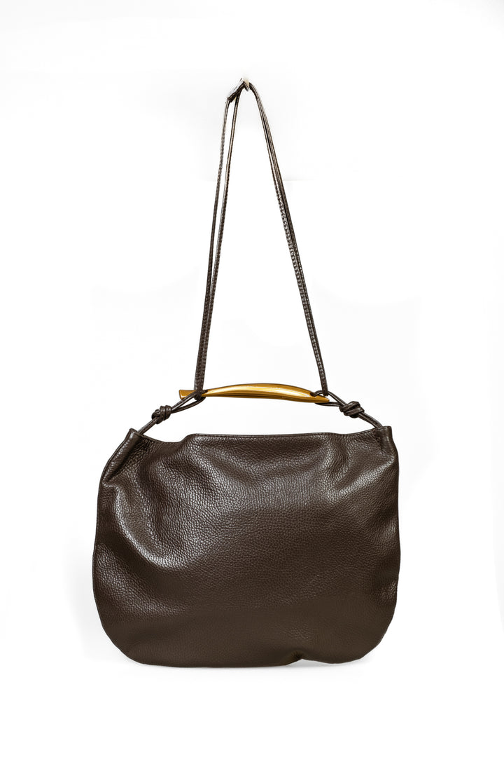 Upper - Borsa a mano con manico dorato