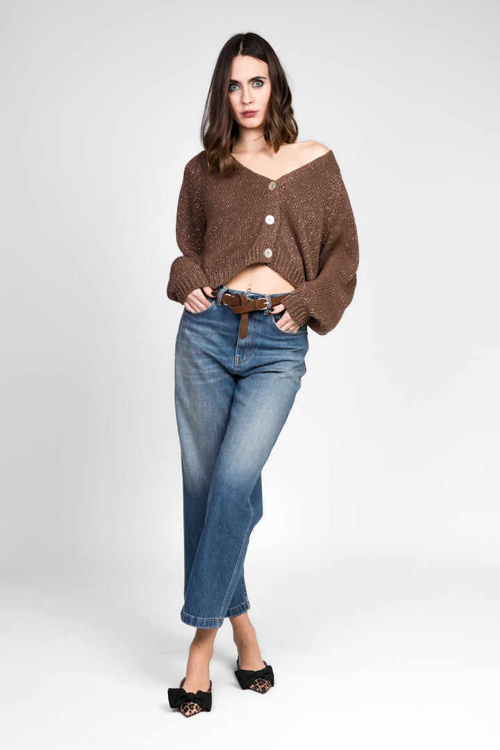 Have One - Cardigan scollo v filo lurex Art. JIT-N018
