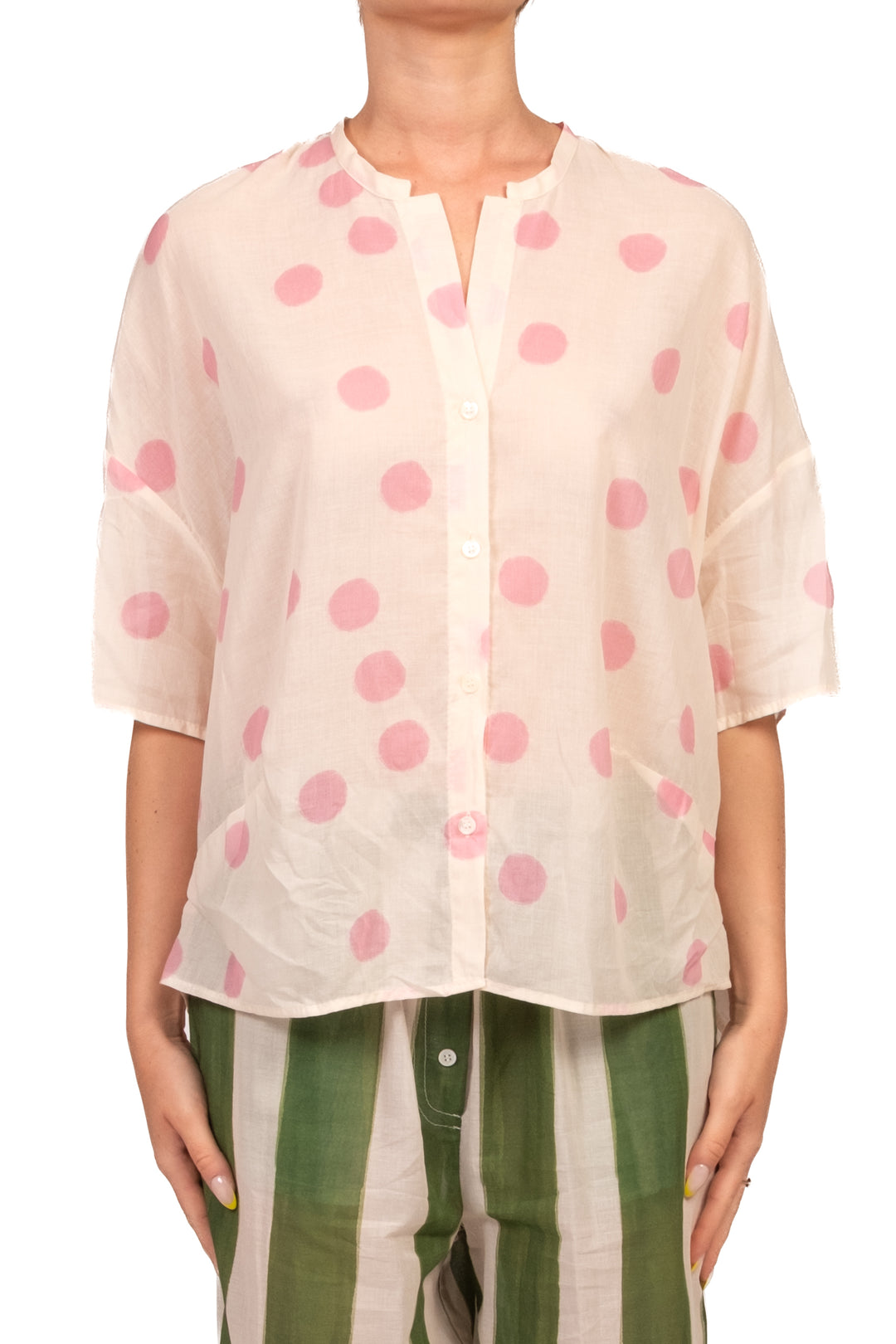 Vicolo - Completo camicia pois e pantalone rigato Art. TAB3346