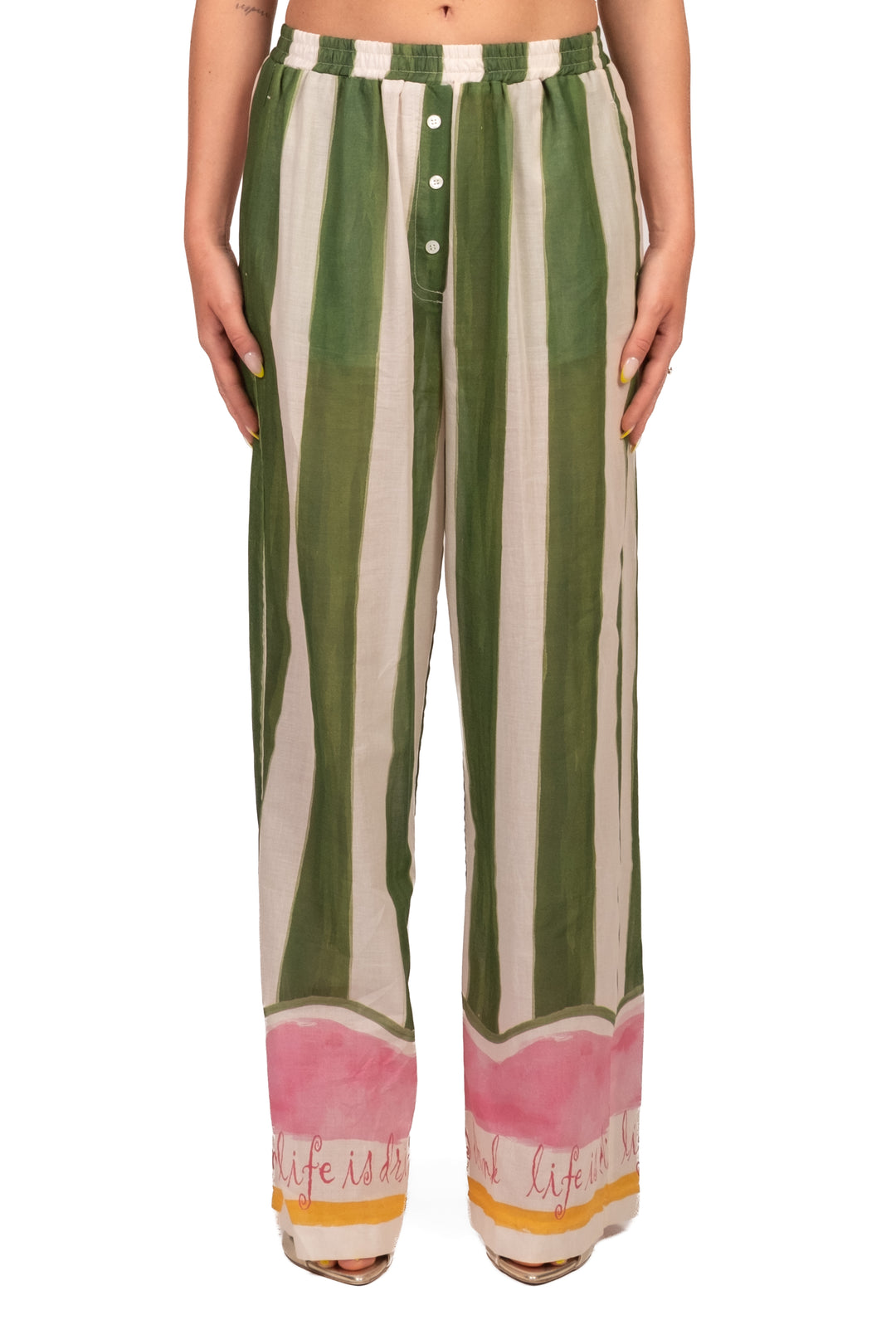 Vicolo - Completo camicia pois e pantalone rigato Art. TAB3346