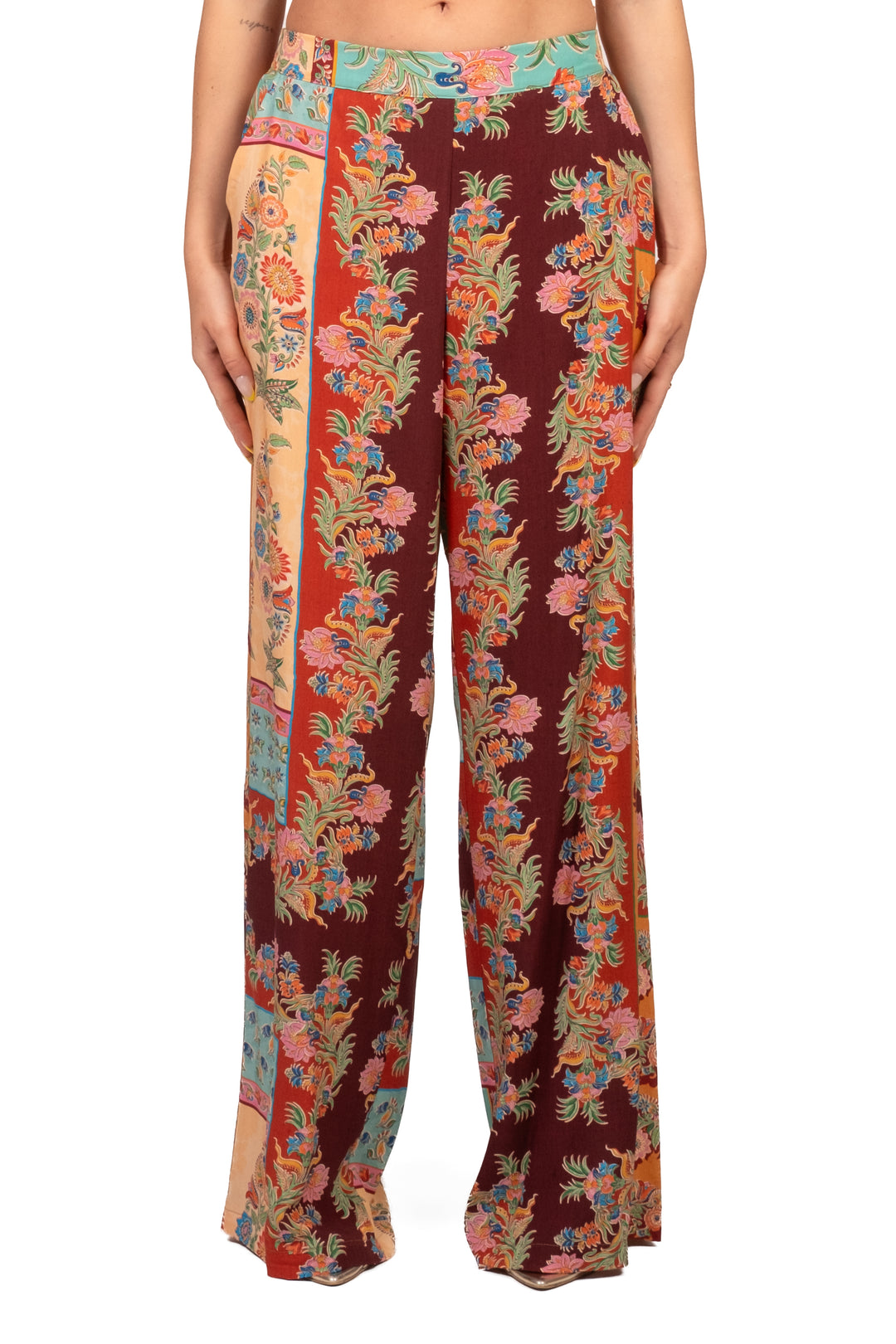 Vicolo - Completo top lungo aperto e pantalone fantasia Art. TAB3321