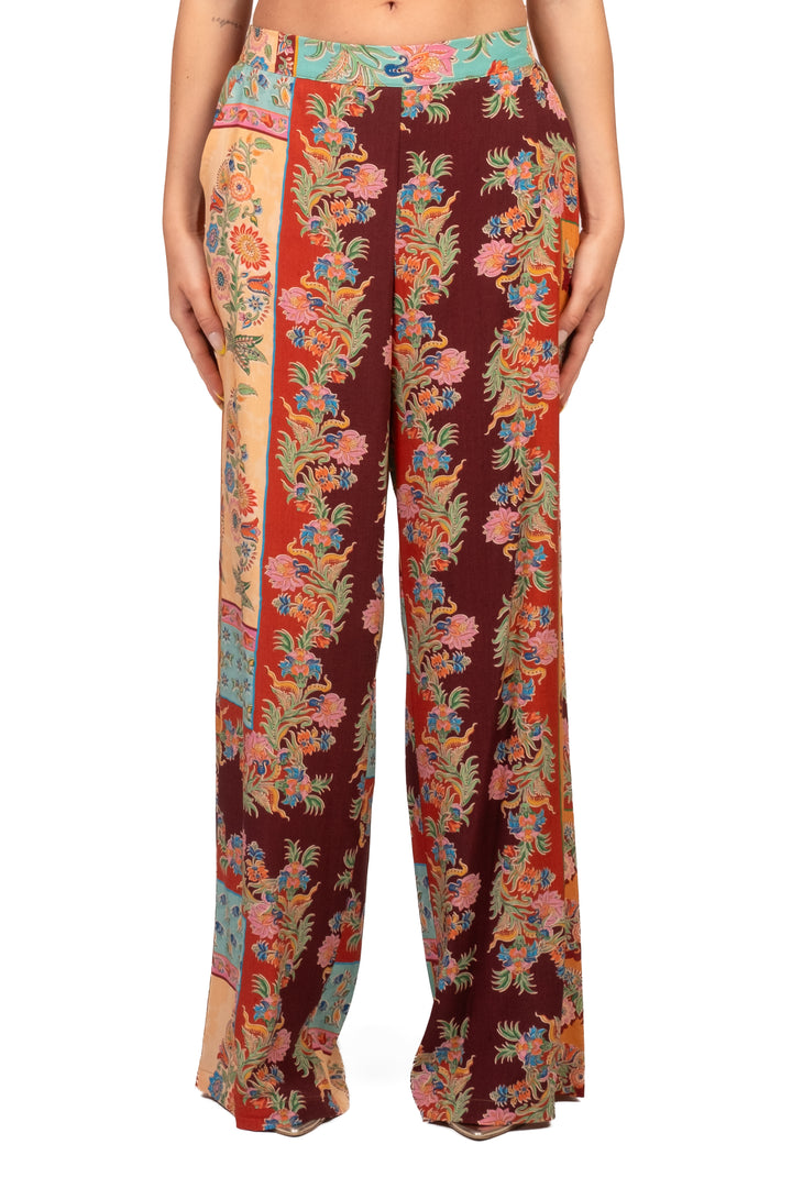 Vicolo - Completo top lungo aperto e pantalone fantasia Art. TAB3321