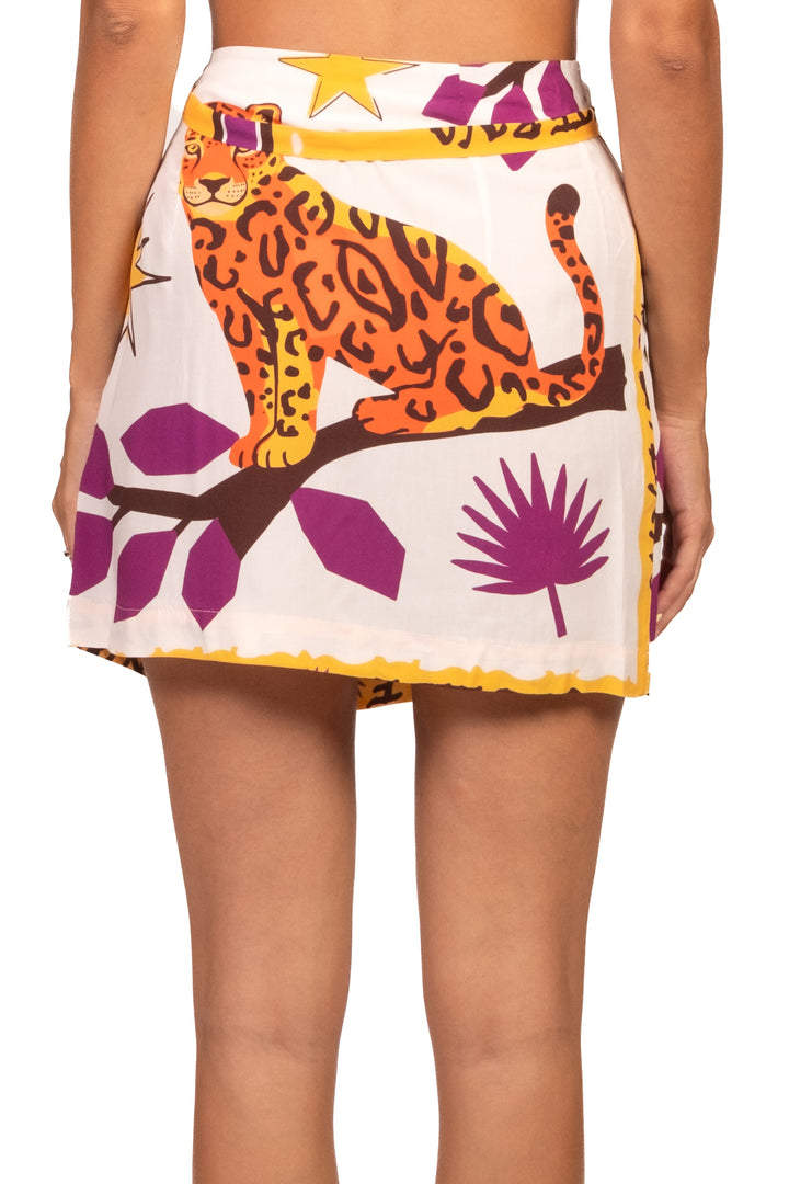Vicolo - Completo camicia rigata e gonna pareo leopardo Art. TAB3332