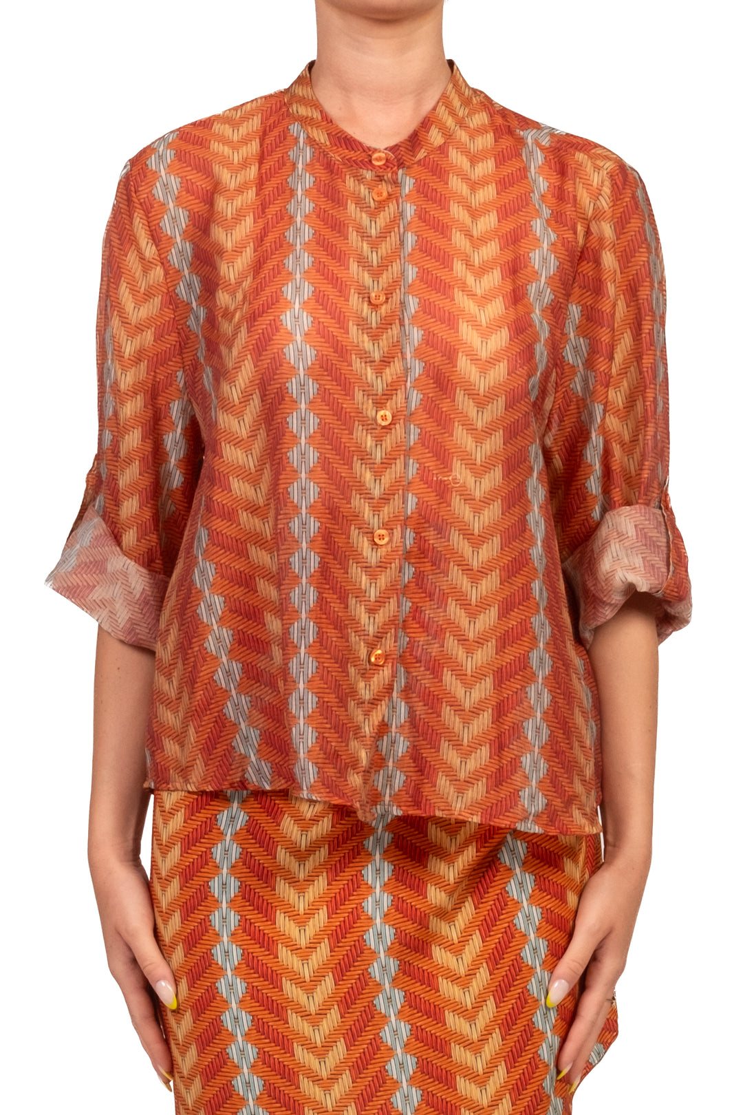 Have One - Camicia mussola stampa zig zag Art. CVS-Q494