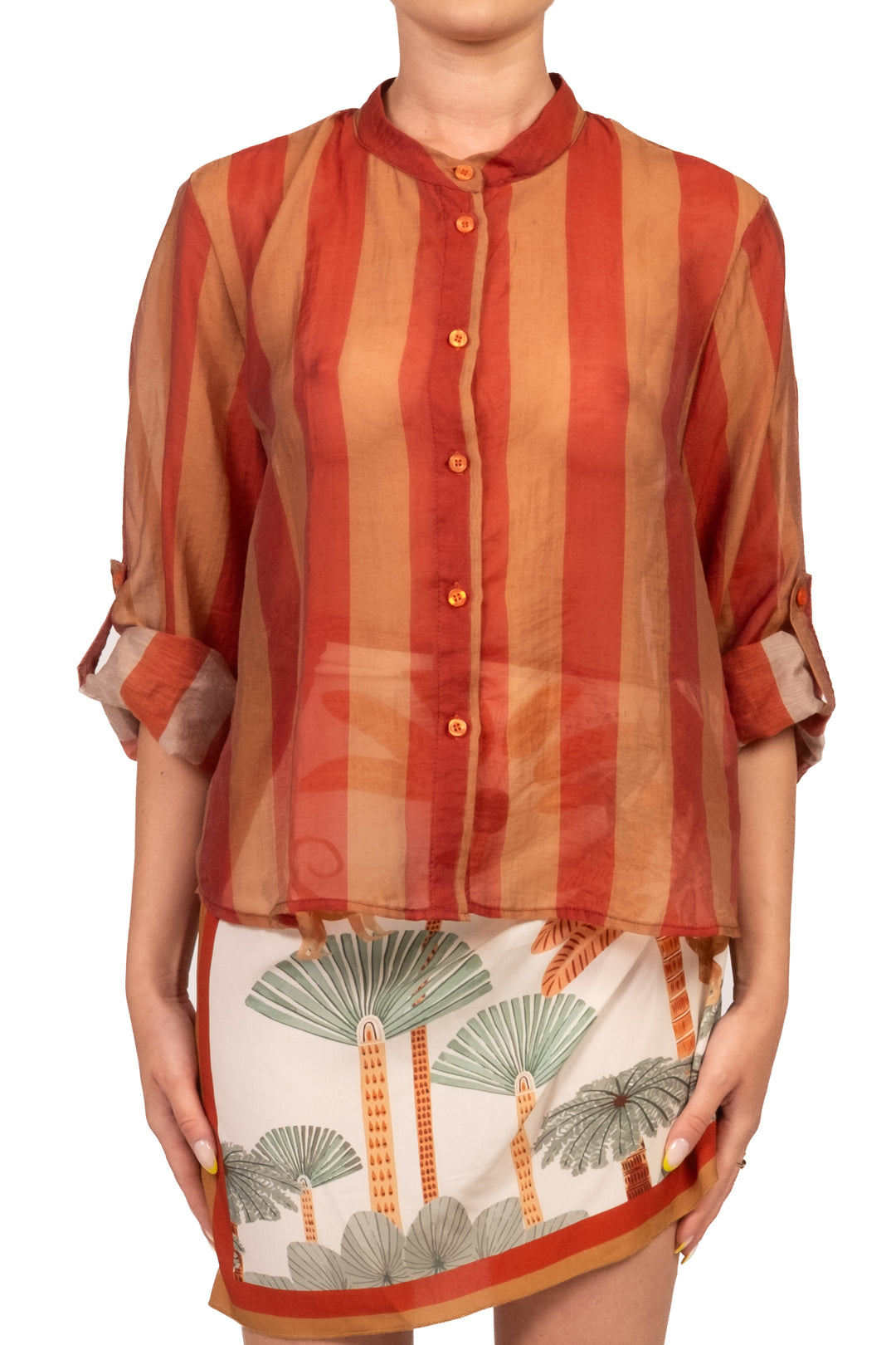 Have One - Camicia rigata collo coreano Art. CVS-Q422
