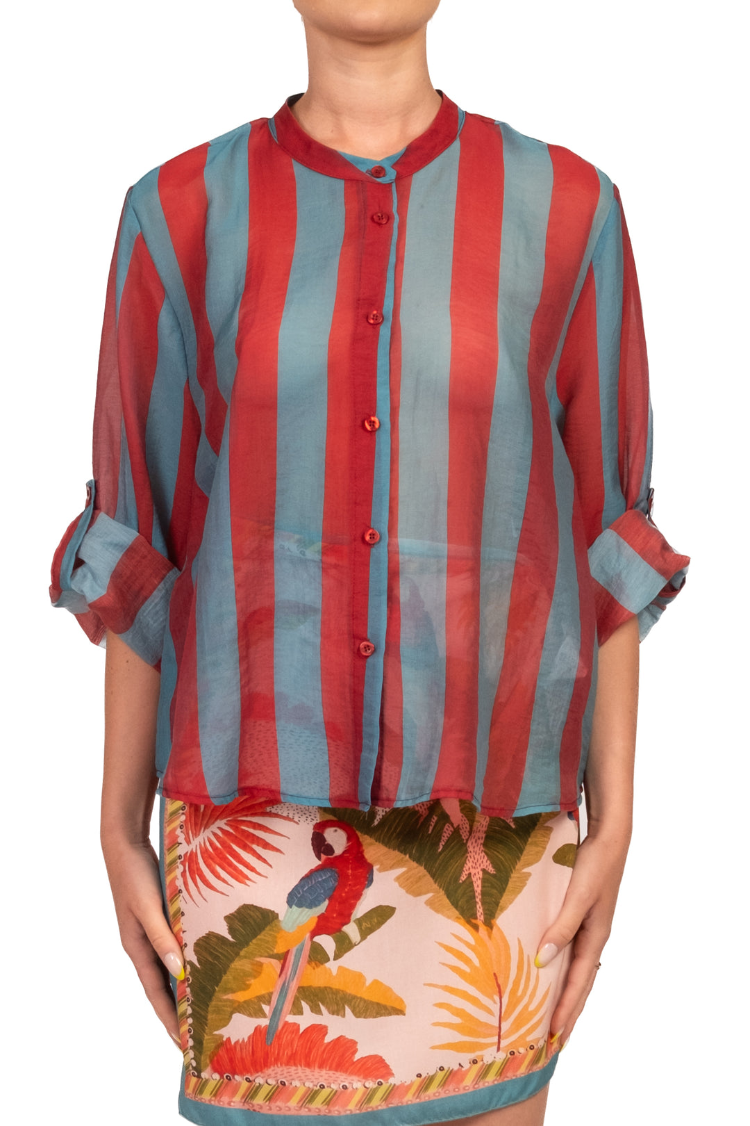 Have One - Camicia rigata collo coreano Art. CVS-Q422
