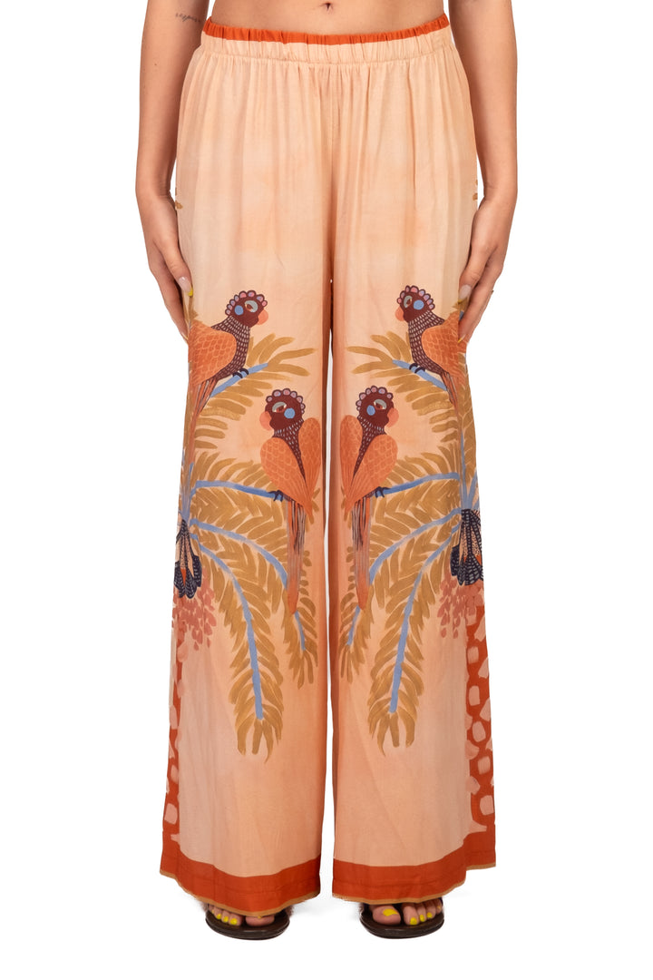 Have One - Pantalone palazzo stampa pappagallo Art. PVS-Q719