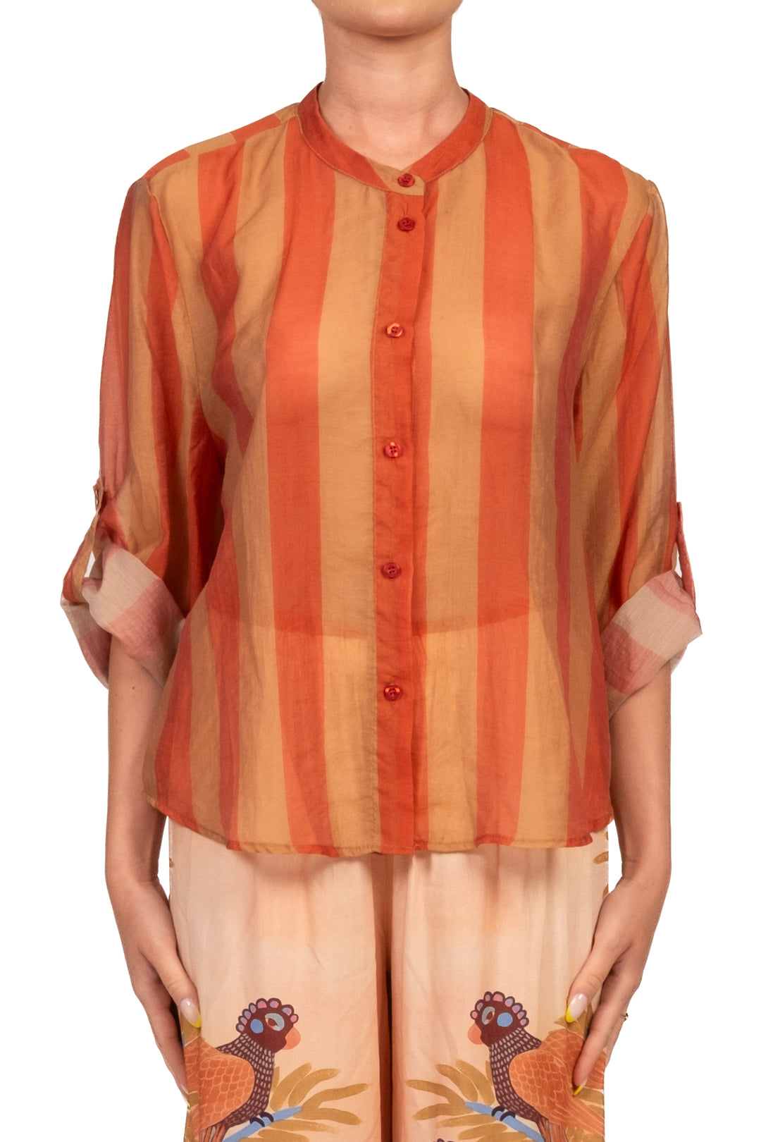 Have One - Camicia rigata collo coreano Art. CVS-Q422