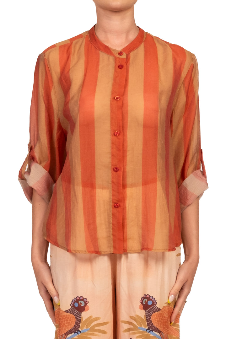 Have One - Camicia rigata collo coreano Art. CVS-Q422
