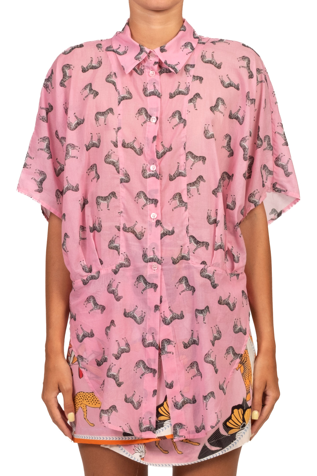 Vicolo - Completo camicia zebrata e gonna pareo mini Art. TAB3339