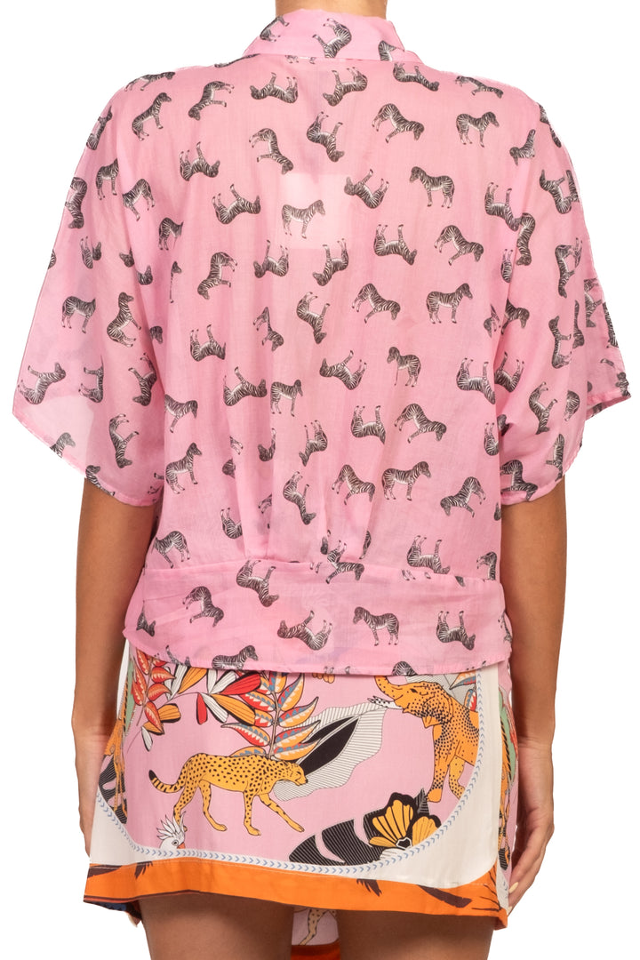 Vicolo - Completo camicia zebrata e gonna pareo mini Art. TAB3339