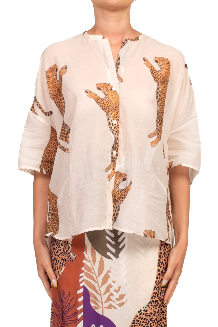 Vicolo - Camicia in mussola fantasia tigre Art. TAB3307