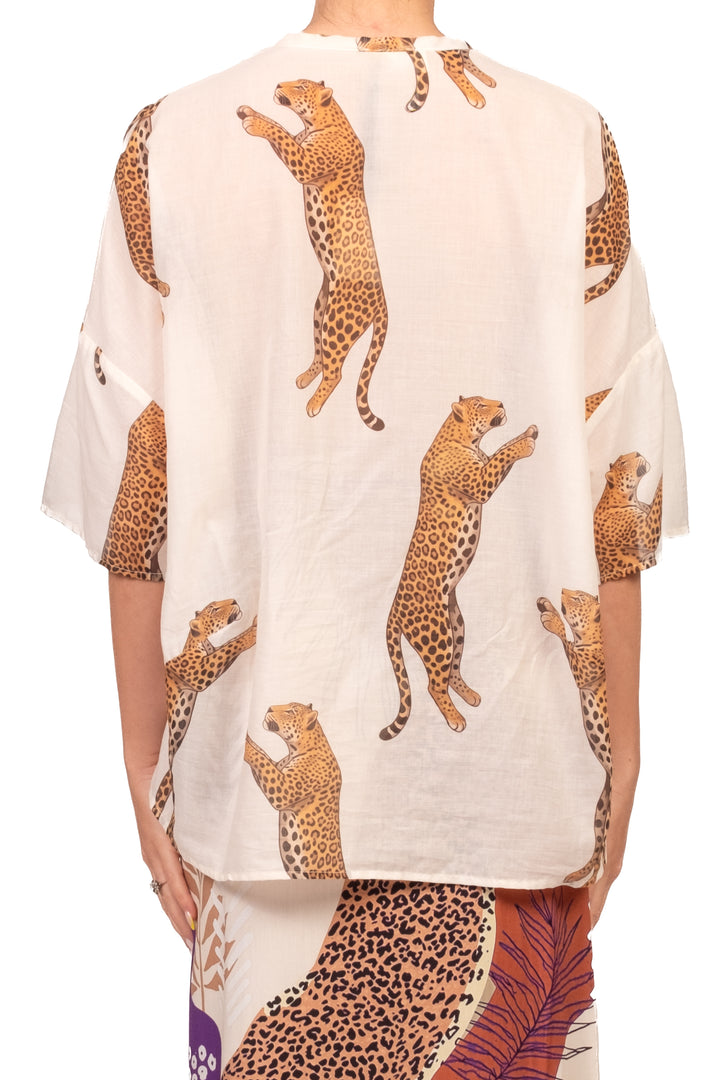 Vicolo - Camicia in mussola fantasia tigre Art. TAB3307