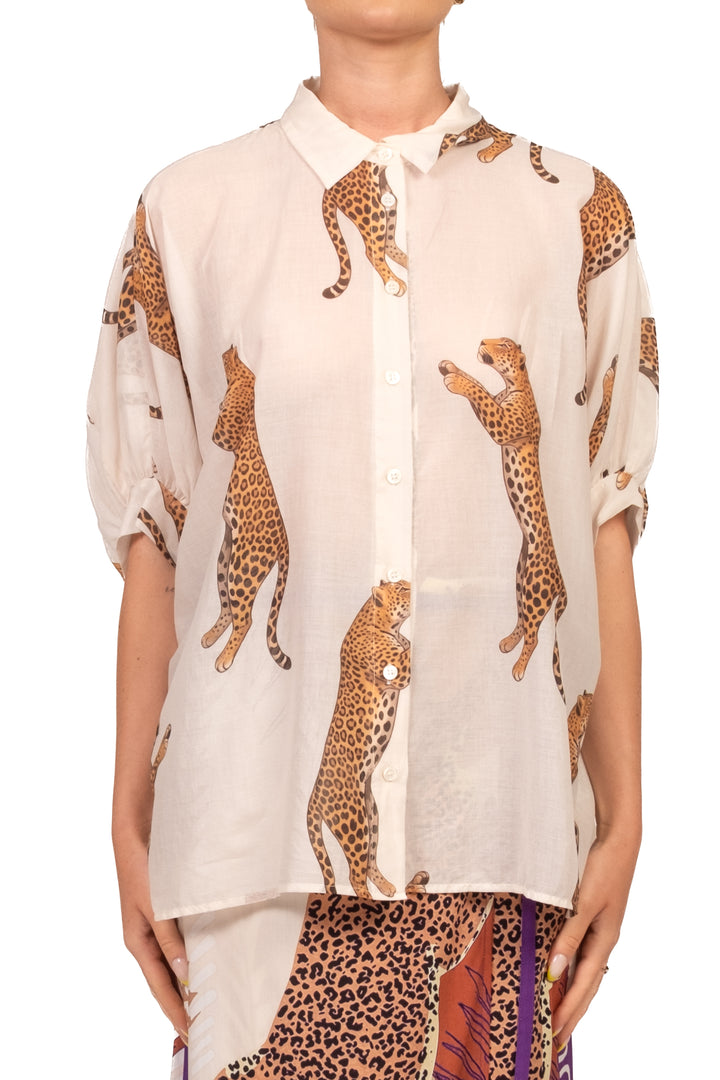 Vicolo - Camicia in mussola fantasia tigre Art. TAB3308
