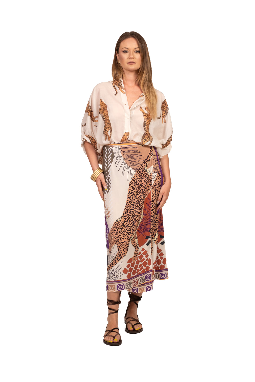 Vicolo - Camicia in mussola fantasia tigre Art. TAB3308