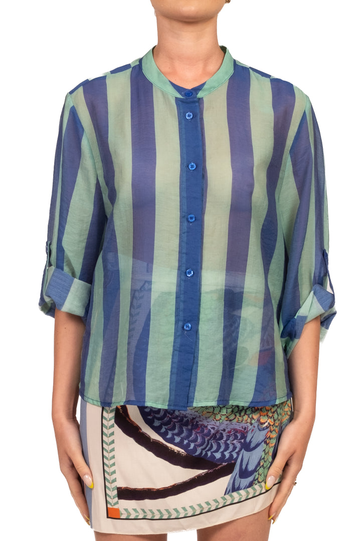 Have One - Camicia rigata collo coreano Art. CVS-Q422