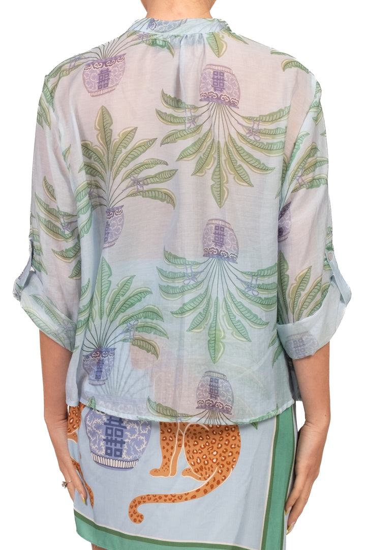 Have One - Camicia mussola stampa piante Art. CVS-Q488