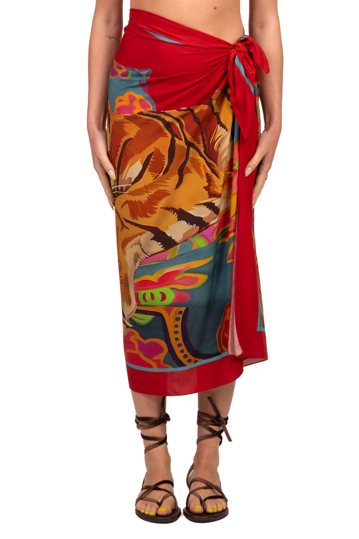 Have One - Gonna pareo lunga stampa tigre Art. GVS-Q240