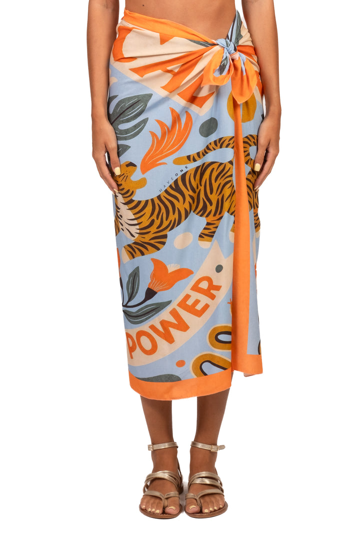 Have One - Gonna pareo lunga stampa tigre Art. GVS-Q253