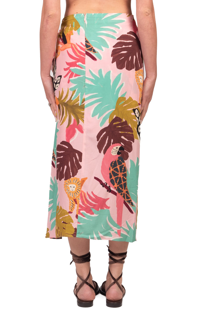 Vicolo - Completo camicia e gonna fantasia tropicale Art. TAB3324