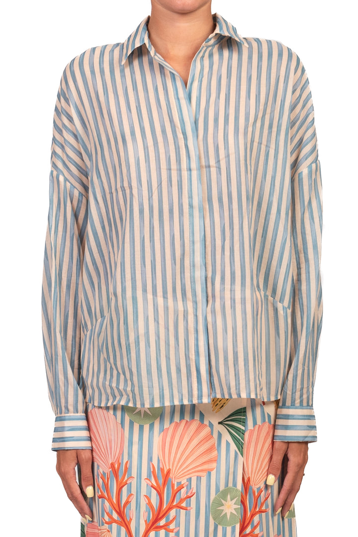 Vicolo - Camicia in mussola rigata Art. TAB3393