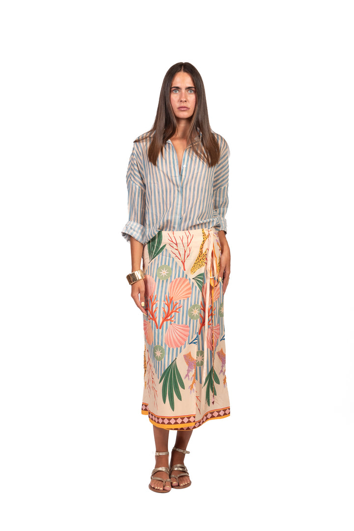 Vicolo - Camicia in mussola rigata Art. TAB3393