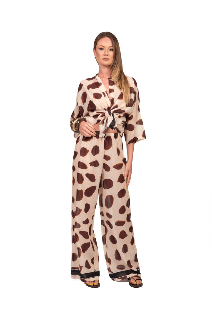 Tensione In - Pantalone mussola fantasia Art. PE260510