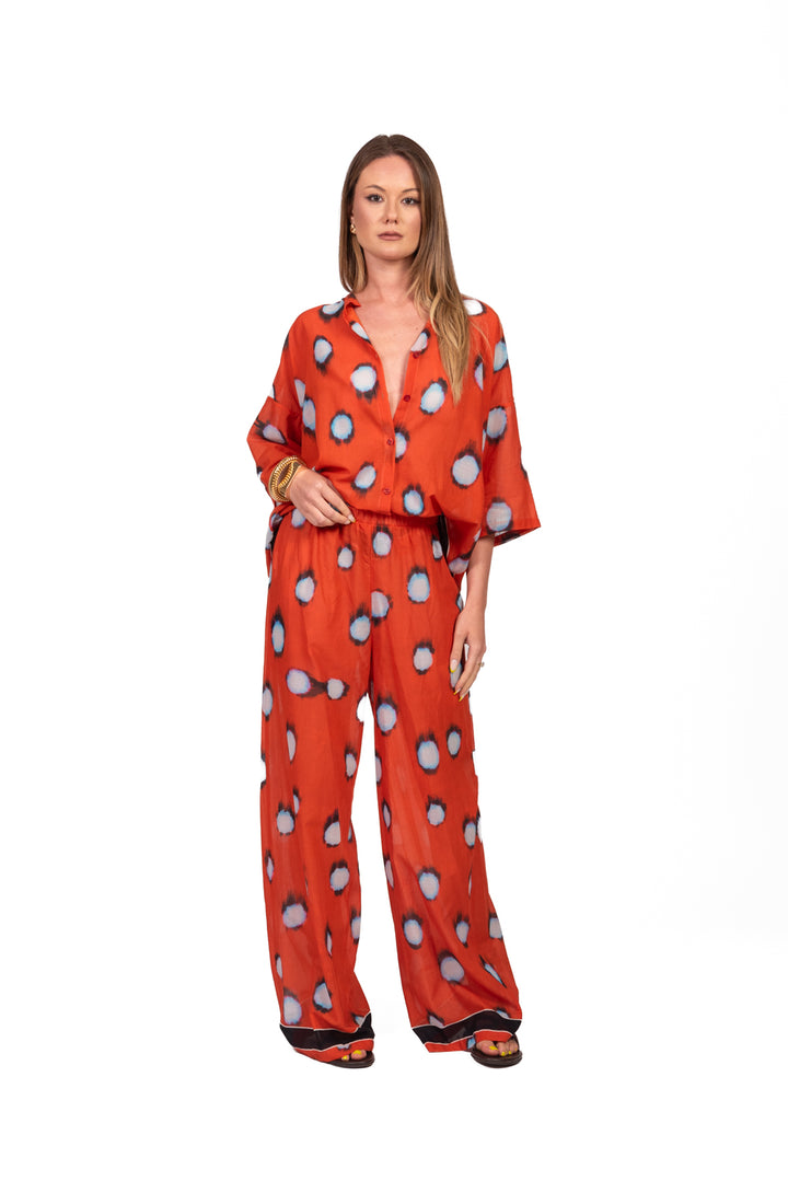 Tensione In - Pantalone mussola fantasia Art. PE260510