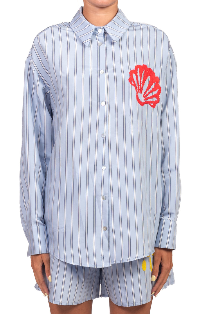 Vicolo - Camicia bacchettata con ricamo Art. TAB3382