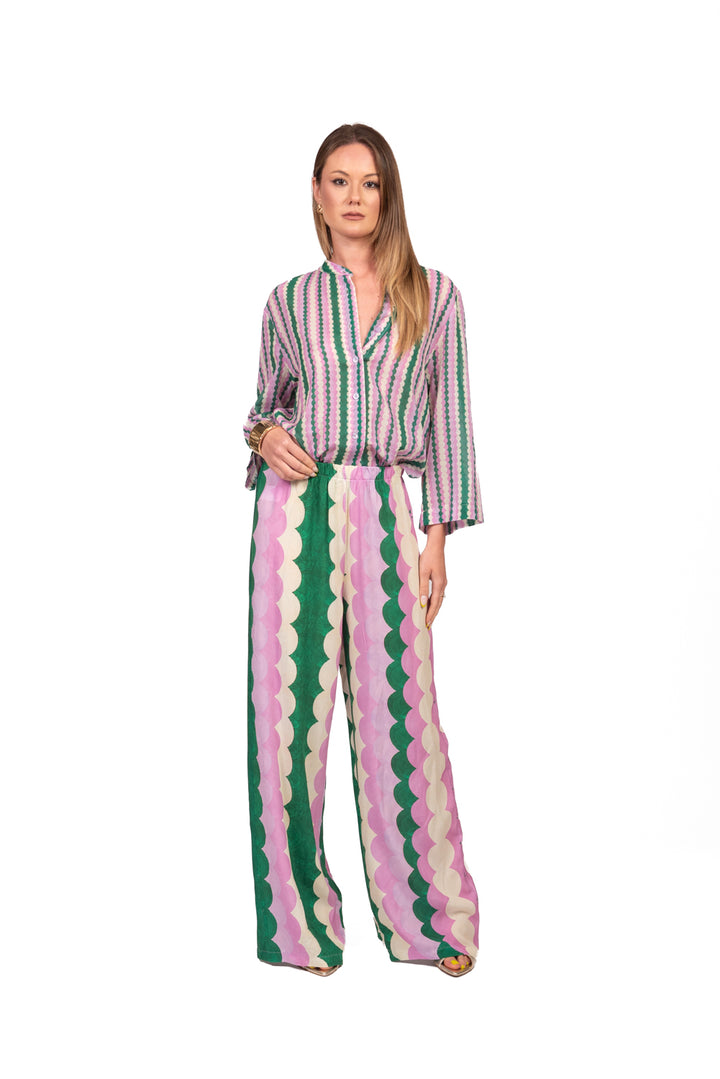 Tensione In - Pantalone palazzo con stampa Art. PE260495