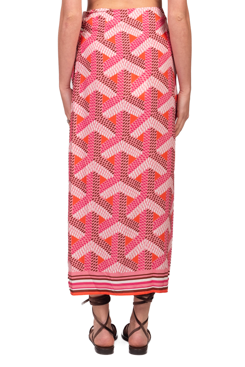 Tensione In - Gonna lunga pareo stampa geometrica Art. PE260503