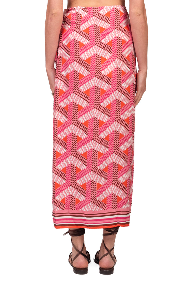 Tensione In - Gonna lunga pareo stampa geometrica Art. PE260503