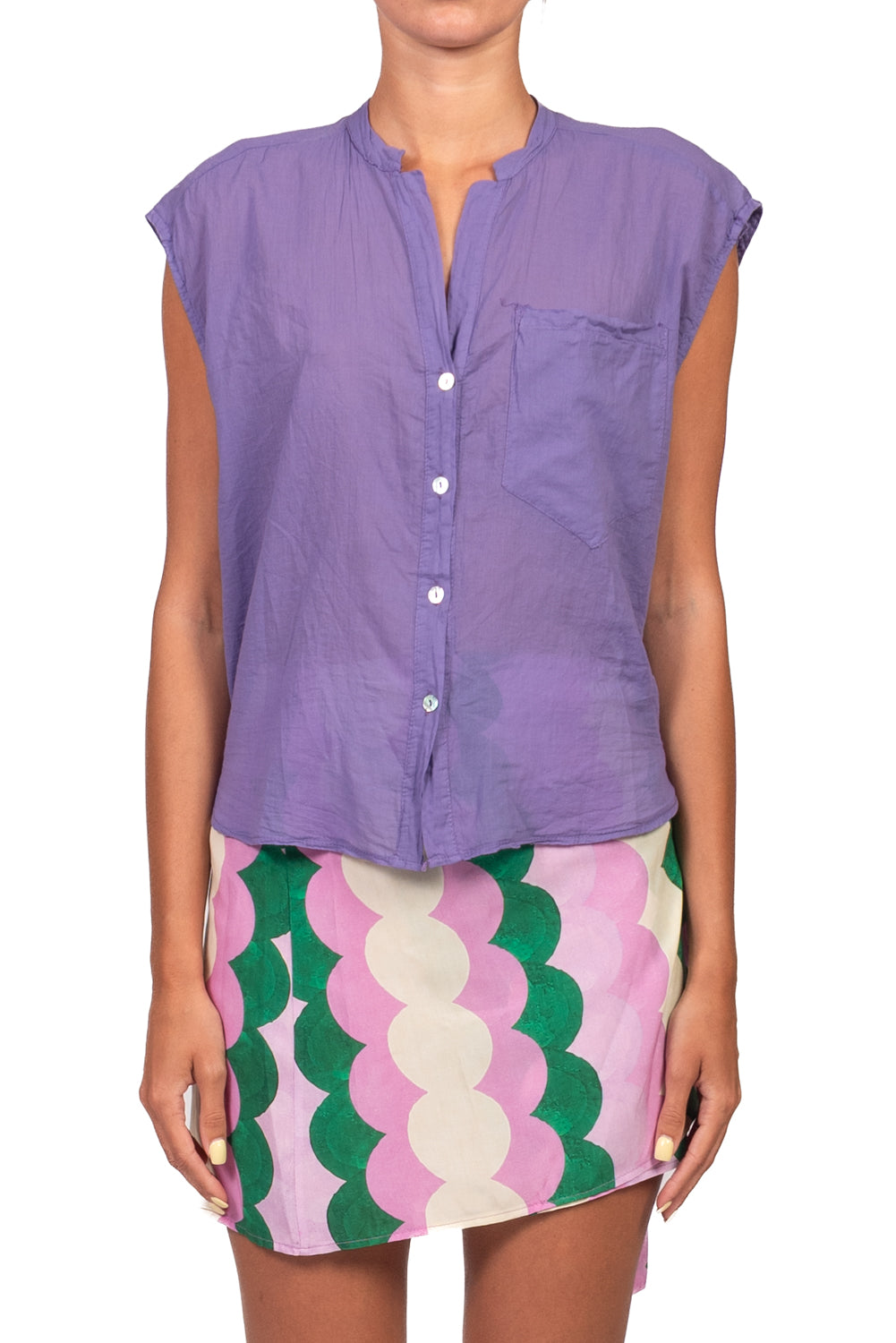 Tensione In - Camicia in mussola smanicata Art. S26CL38