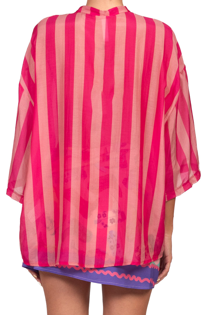 Tensione In - Camicia rigata misto seta Art. 40009