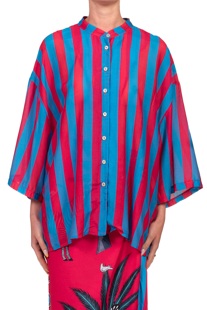 Tensione In - Camicia rigata mussola Art. 40007